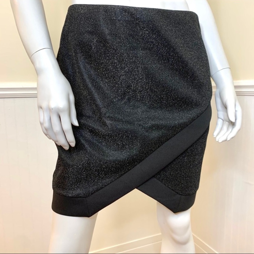 Express Tulip Black Sparkle Skirt - Picture 1 of 6